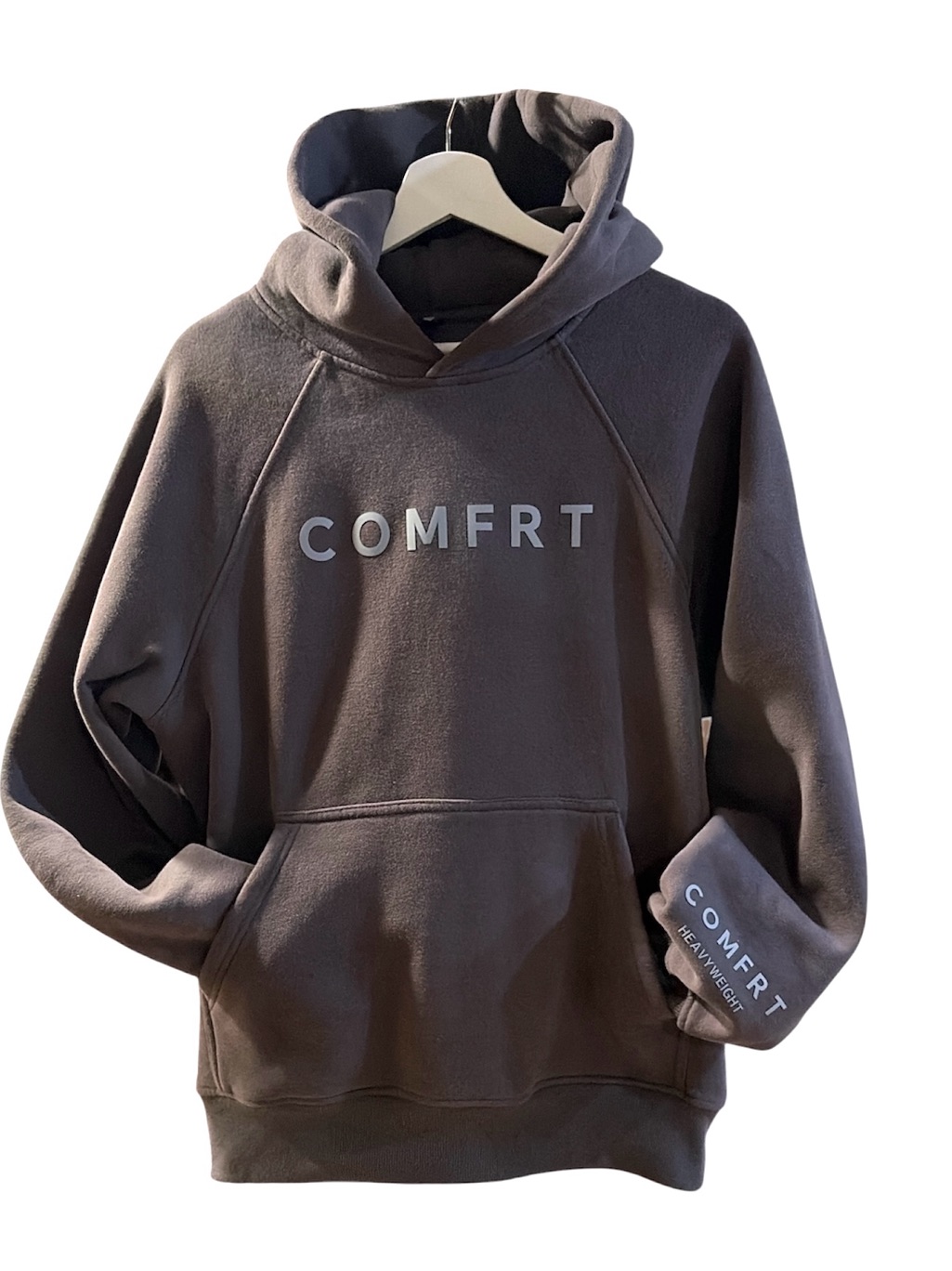 Comfrt Logo Hoodie - Brown, Mens Xs